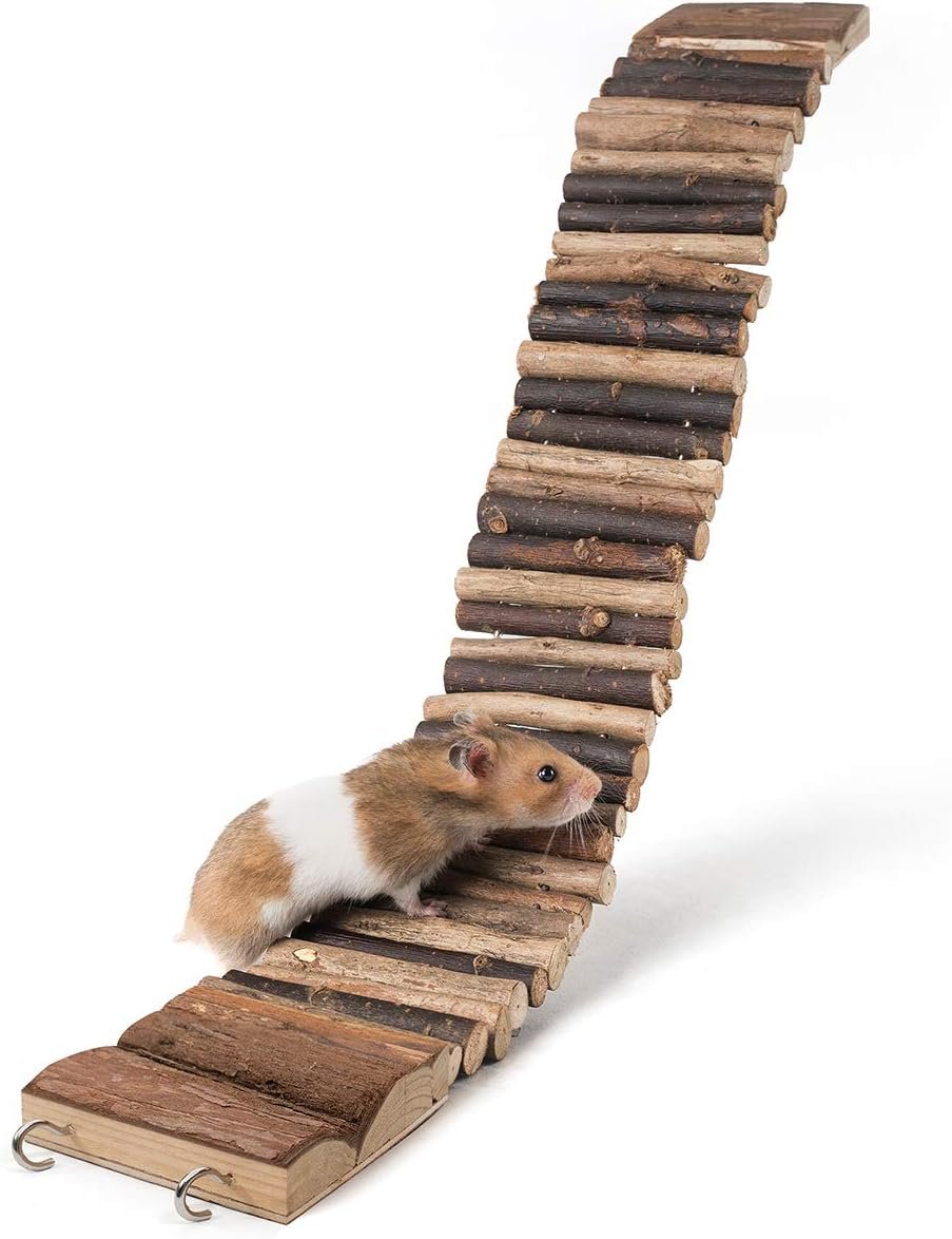 Niteangel Hamster Suspension Bridge Toy - Long Climbing Ladder for Dwarf Syrian Hamster Mice Mouse Gerbils and other Small Animals (21.8" L x 2.8" W) - Image 2
