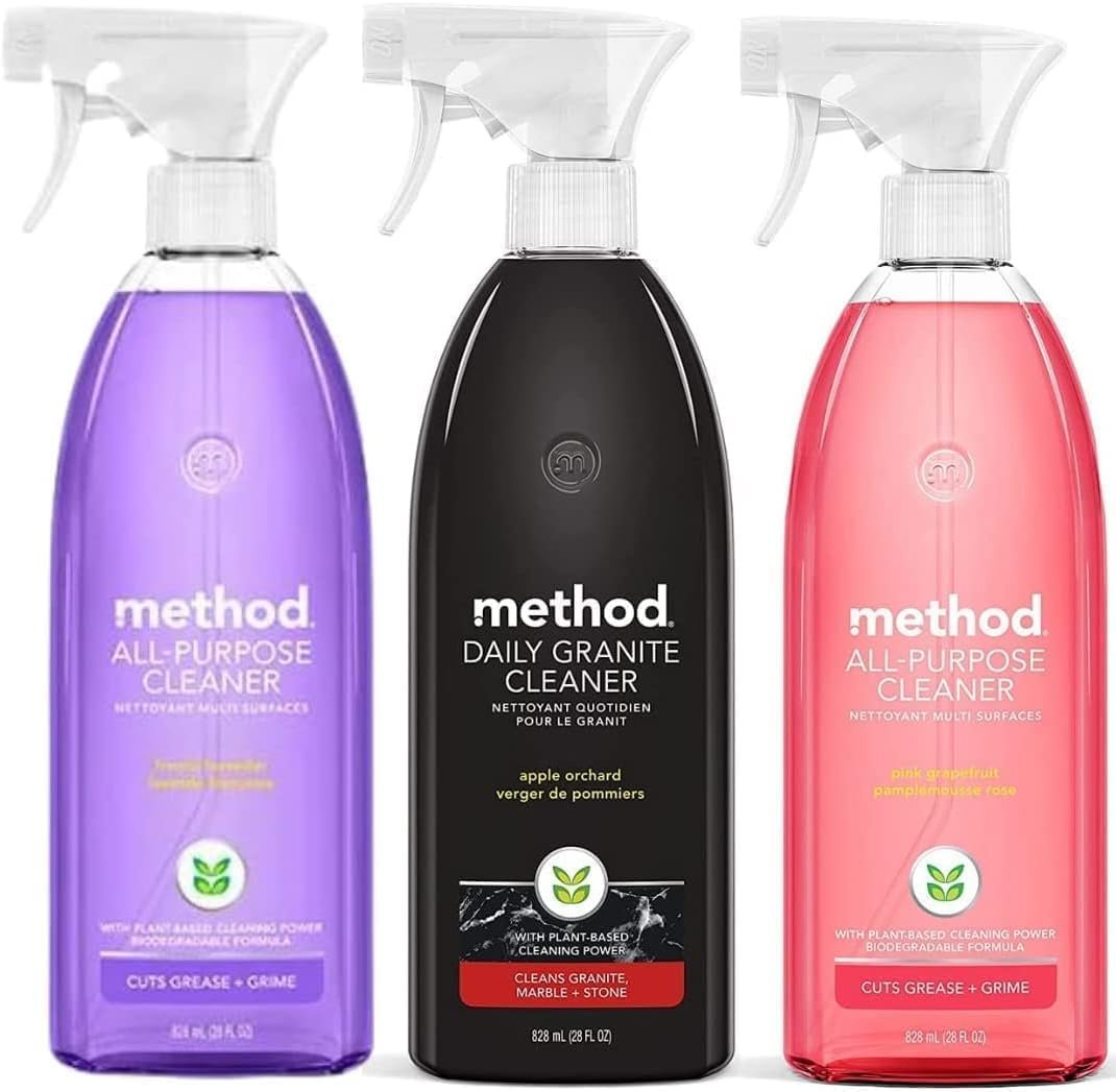Method Cleaner Sprays - Multi-Surface Cleaners variety Pack - Stone, Shower And multi Purpose Cleaners 28 Ounce (3 Pack) - Image 2