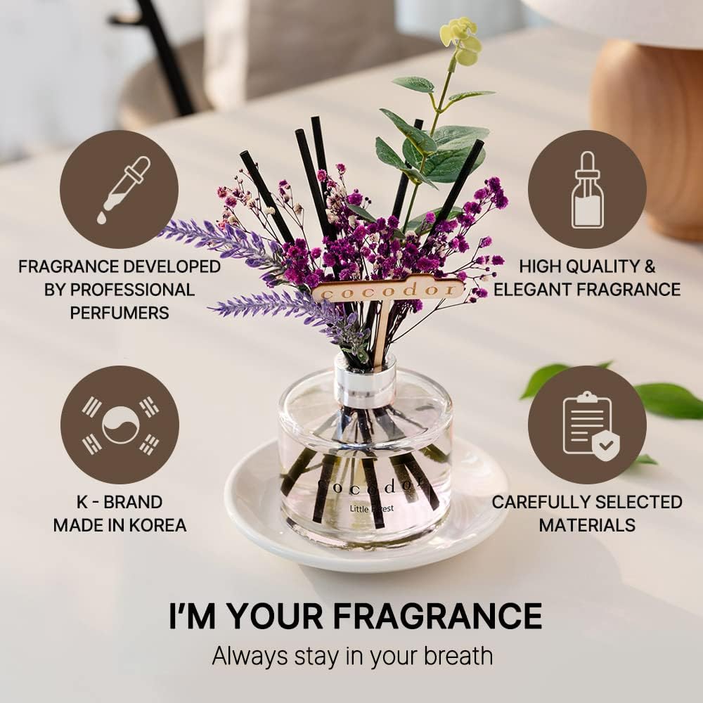 COCODOR Lavender Reed Diffuser/Garden Lavender / 6.7oz(200ml) / 1 Pack/Home Decor & Office Decor, Fragrance and Gifts - Image 3