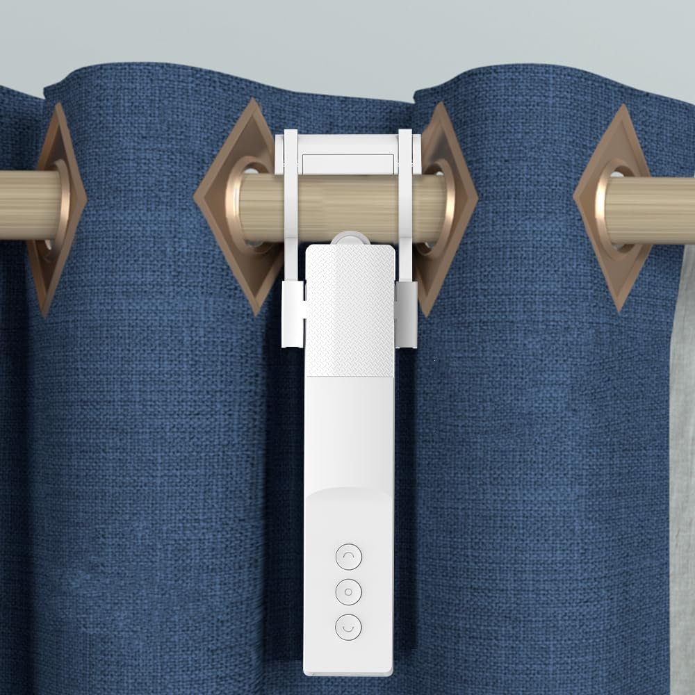 Blindsmart Tuya Zigbee Smart Curtain Motor, Automatic Smart Curtain Opener for Roman Rod I Type Curtains Track, Compatible with Alexa & Google Assistant, Requires Tuya Zigbee Hub (Motor with Remote) - Image 2