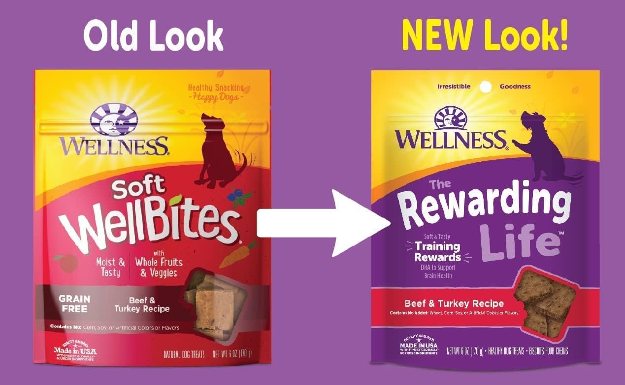 Wellness-Wellbites Natural Grain Free Soft Dog Treats, 5 Flavor (Beef & Turkey, Chicken & Venison, Chicken & Lamb, Turkey & Duck, Lamb & Salmon) 6 oz - Image 3