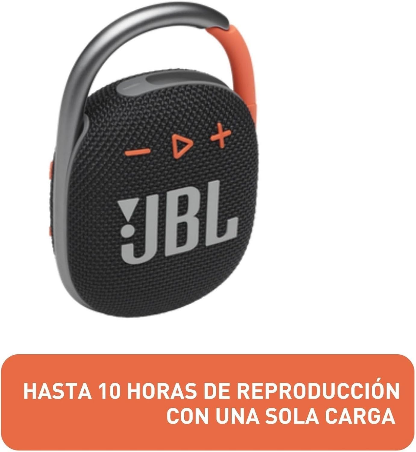 JBL Clip 4, Black/Orange - Portable Bluetooth 5.1 Speaker - Up to 10 Hours of Play - Waterproof & Dust Resistant - Includes Noise & Echo-Canceling Speakerphone - Image 8