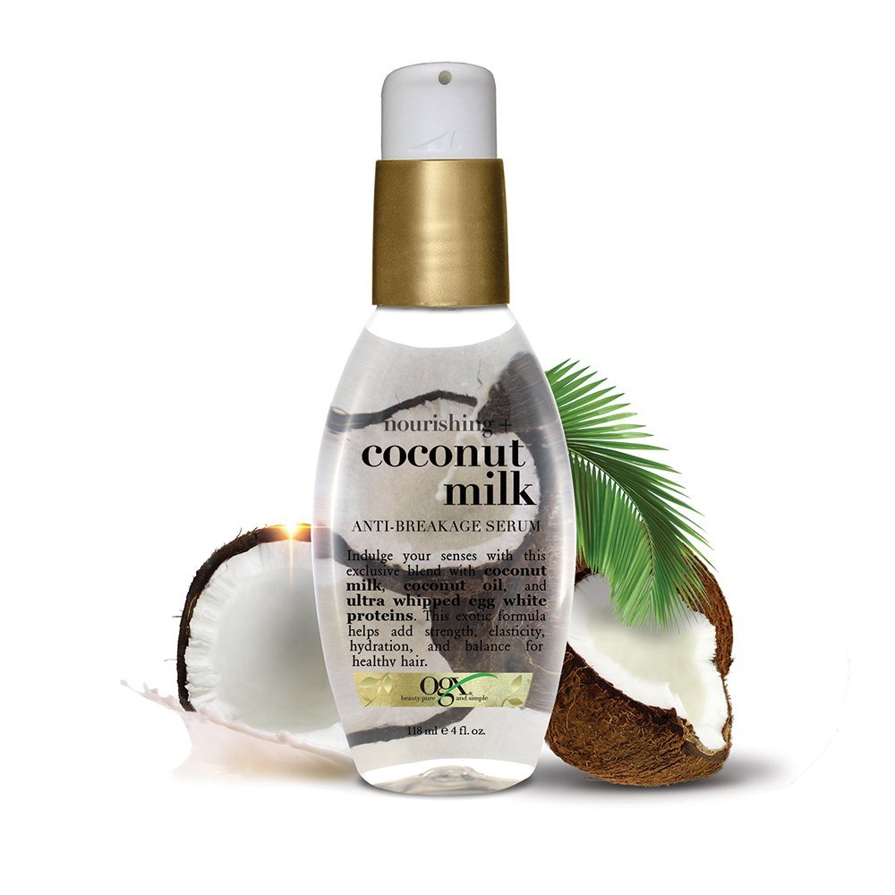 OGX Nourishing + Coconut Milk Anti-Breakage Serum, 4 Fl Oz - Image 4