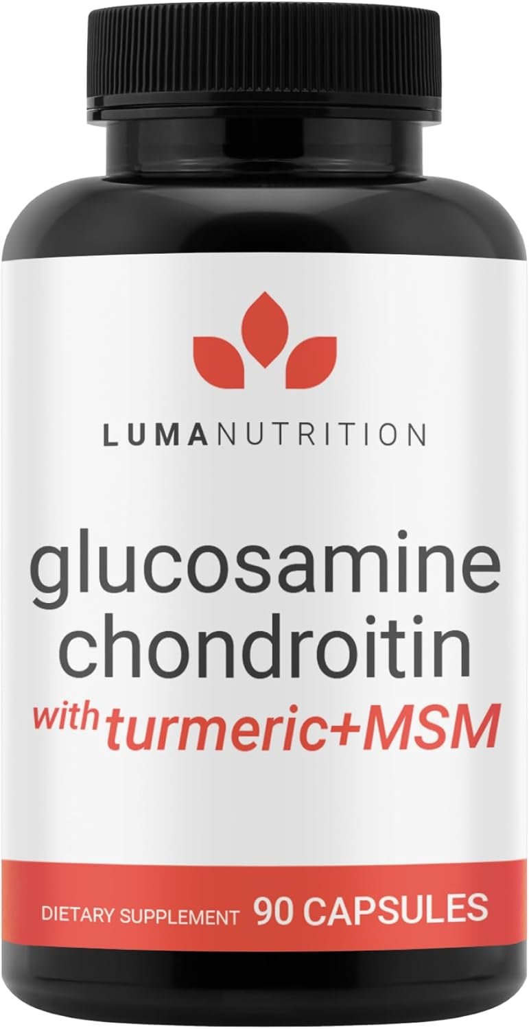 Luma Nutrition Glucosamine Chondroitin MSM - Turmeric, Boswellia - Premium Supplement - for Men and Women - Joint Supplement - 90 Capsules - Image 2
