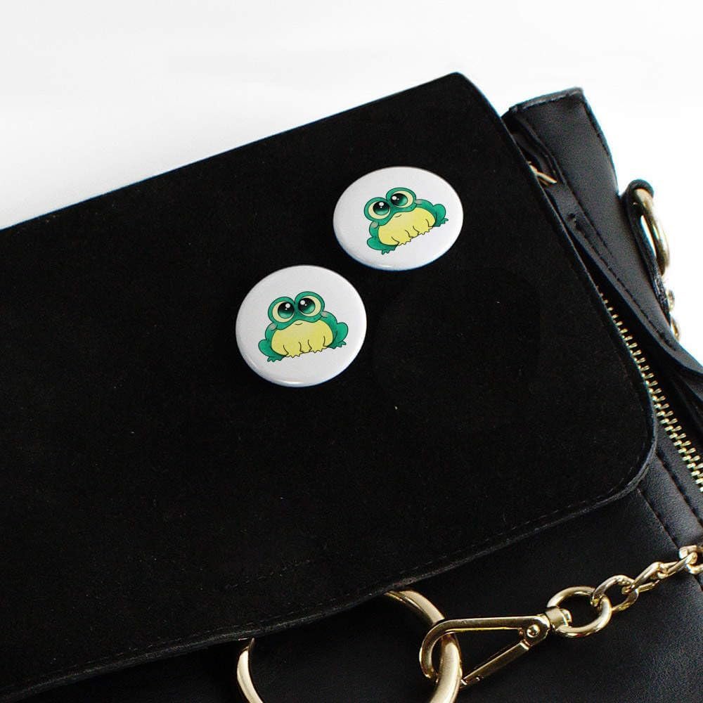'Chubby Frog' Button Pin Badges (BB048341) - Image 3
