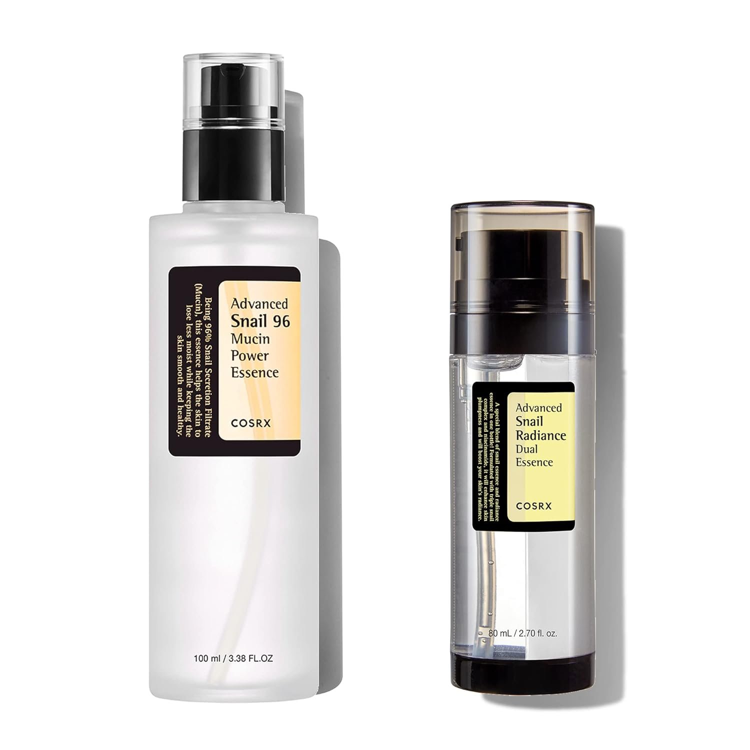 COSRX Snail Essence Duo - Snail Mucin 96% Essence+ Snail Dual Essence (Niacinamide and Snail Mucin), Hydrate and Improve Dark Spots & Antia ging Benefits, Korean Skincare Routine, Skin Cycling - Image 2