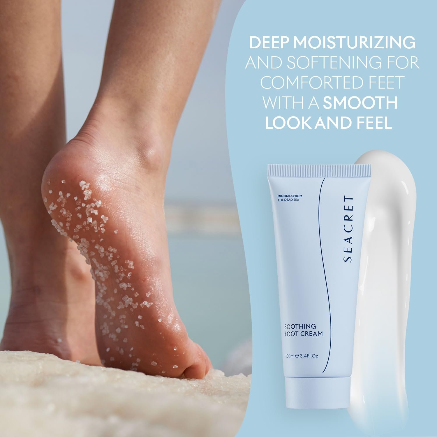 SEACRET Foot Cream - Enriched with Tea Tree Oil, Shea Butter, Cocoa Butter, Olive Oil, and Dead Sea Minerals - Image 5
