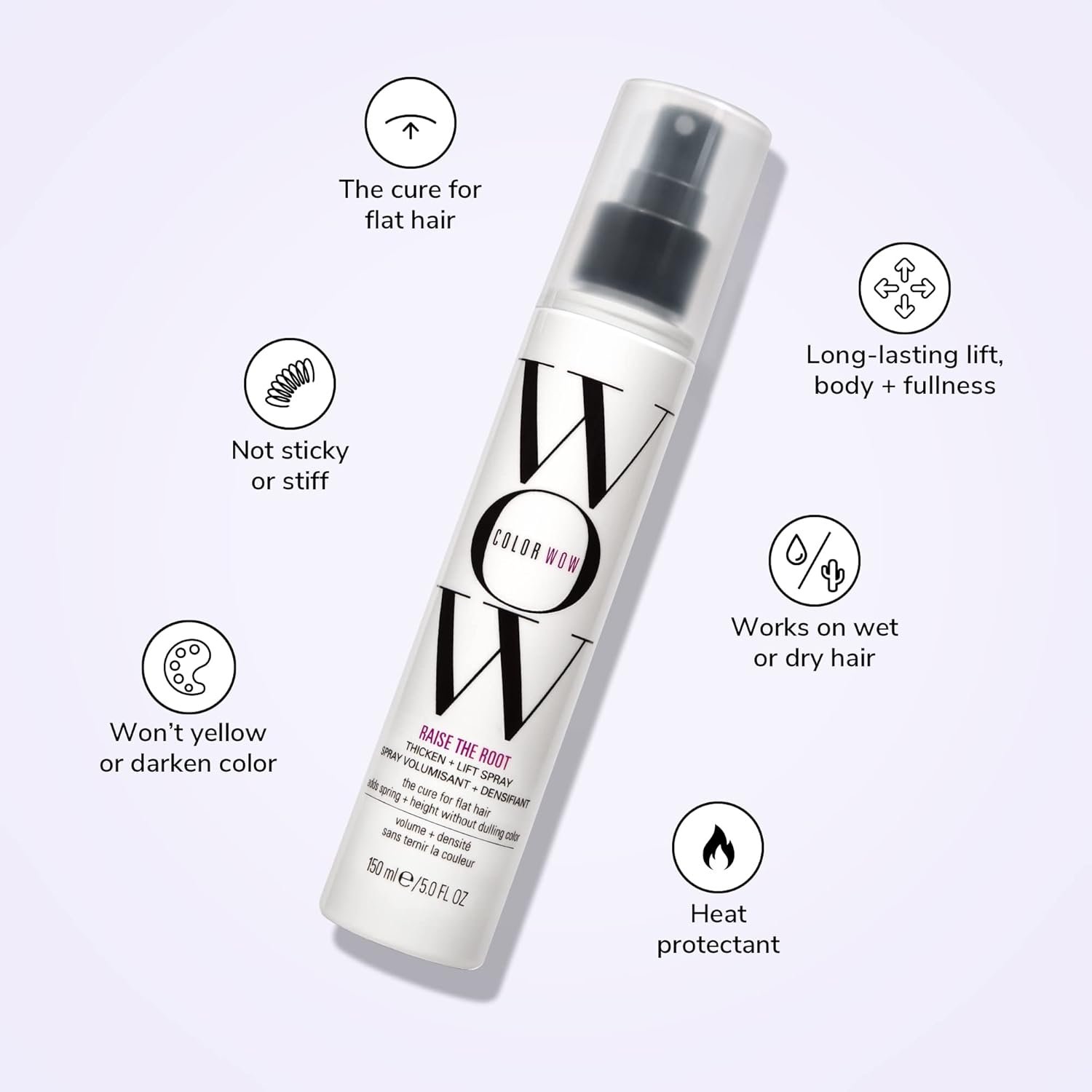 COLOR WOW Raise the Root Thicken + Lift Spray - All-Day Volume for Fine, Flat Hair without dulling color - Image 4