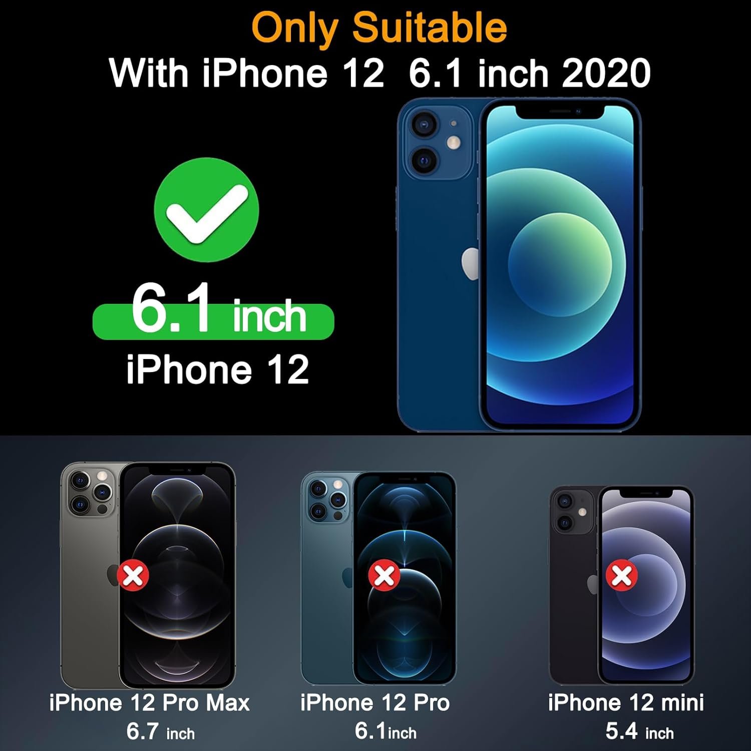 Milomdoi 3 Pack Screen Protector for Apple iPhone 12 with 3 Pack Tempered Glass Camera Lens Protector, Ultra 9H Accessories, Case Friendly, Mounting Frame, 2.5D Curved, Transparent - Image 3
