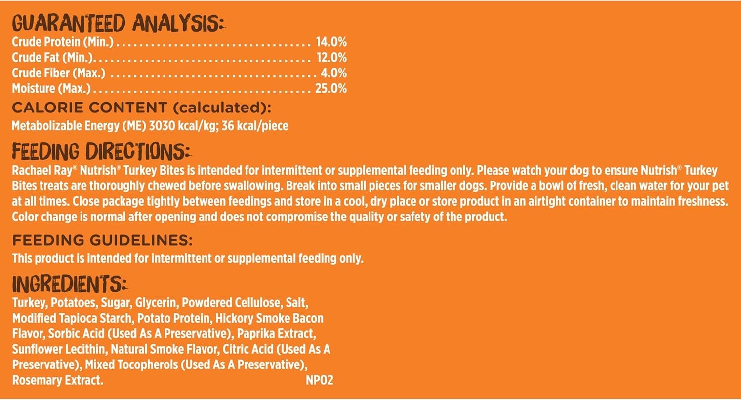 Rachael Ray Nutrish Turkey Bites Real Meat Grain Free Dog Treats, Turkey Recipe with Hickory Smoked Bacon Flavor, 5 Ounce (Pack of 5) Packaging May Vary - Image 8