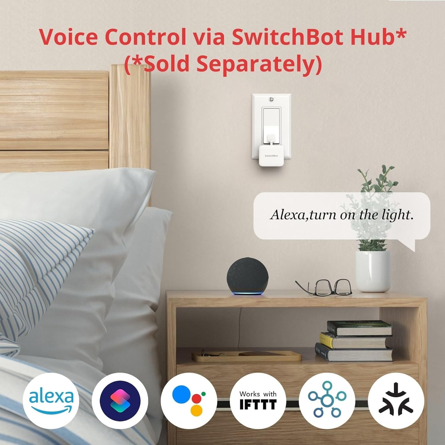 SwitchBot Smart Switch Button Pusher - Bluetooth Fingerbot for Rocker Switch/One-Way Button, Automatic Light Switch, Timer and APP Control, Works with Alexa When Paired with SwitchBot Hub (White) - Image 5