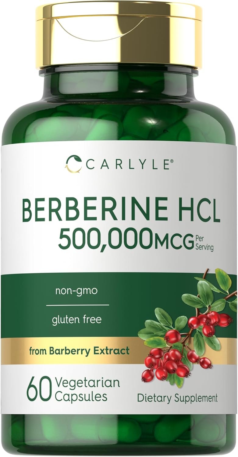 Carlyle Berberine Supplement 500,000mcg | 60 Capsules | Berberine HCL | Vegetarian, Non-GMO, Gluten Free - Image 2