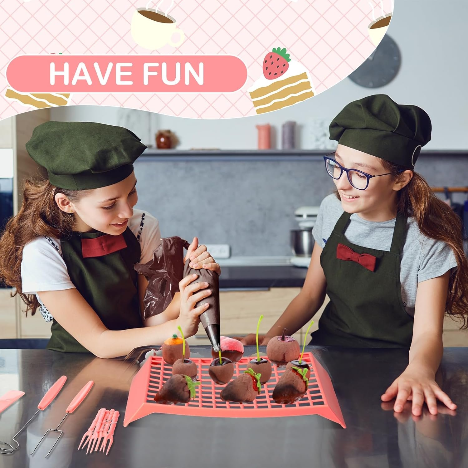 Umigy Electric Melting Chocolate Pot Gift Set Mini Fondue Fountain Pot Kit Chocolate Melting with DIY Mold and Accessories for Candy Chocolate Milk Cheese Candy Home (Pink, Fresh) - Image 6