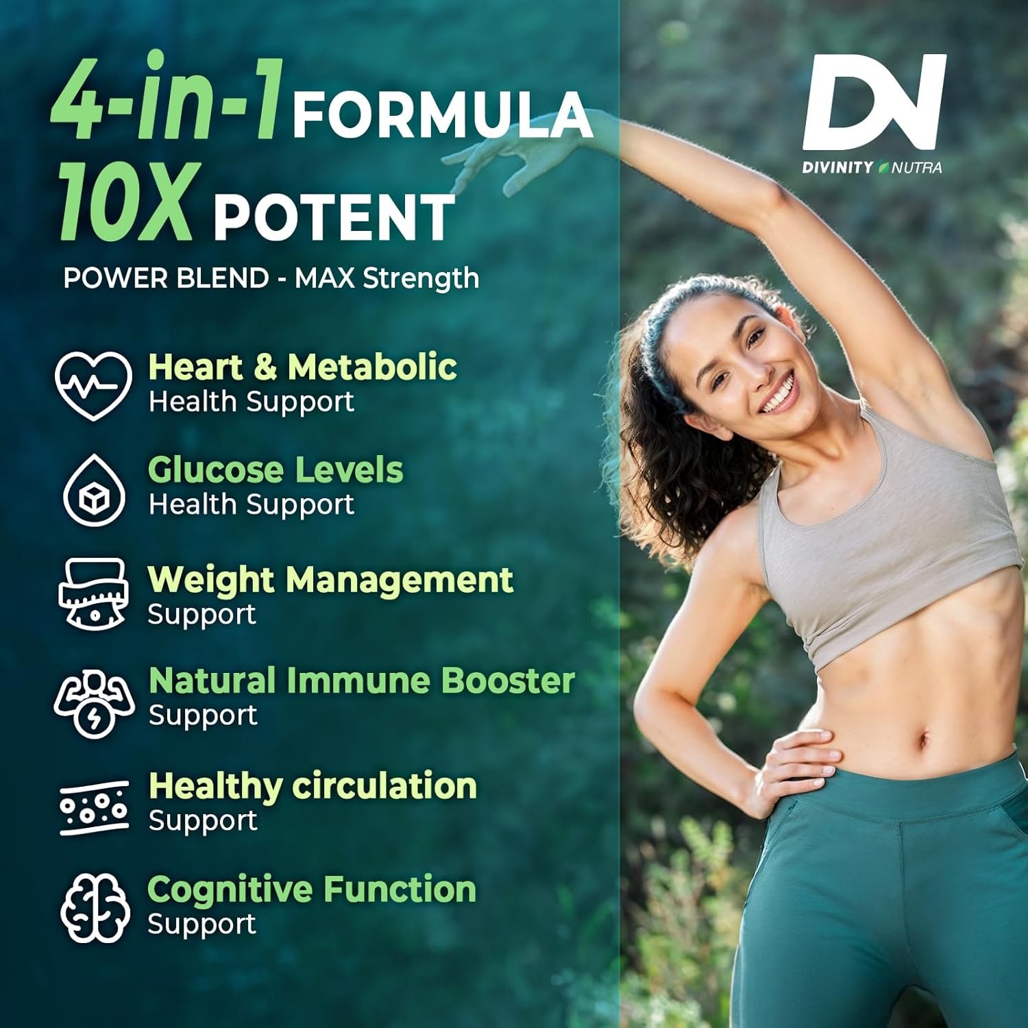 4-in-1 Berberine Supplement 1500mg,Ceylon Cinnamon Bitter Melon Ginkgo, Boosts Immunity, Gut & Heart Health, 60 Capsules, High Potency 10X Strength for Metabolism Support with 5500mg - Image 4