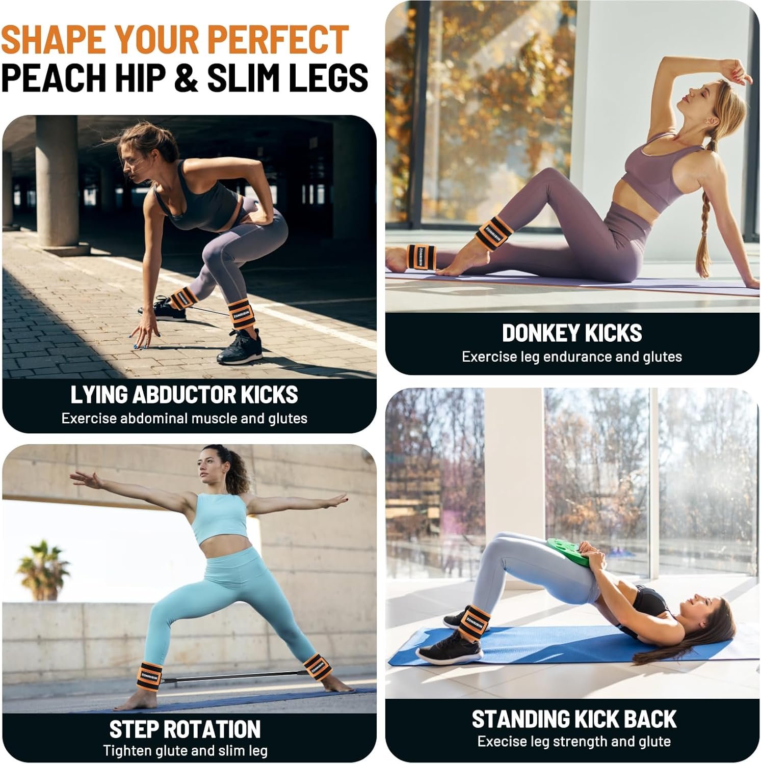 Ankle Resistance Bands,Ankle Resistance Bands with Cuffs,Ankle Strap for Cable Machines and Resistance Bands, Glute Workouts - Kickbacks, Leg Extensions, Hip Abductors - Image 7