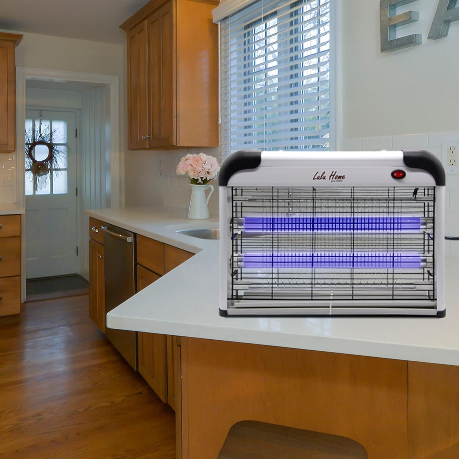 Lulu Home Electric Bug Zapper, Aluminium Indoor Insect Killer for Mosquito, Bug, Fly with Powerful 2800V Grid 20W Bulbs - Image 8