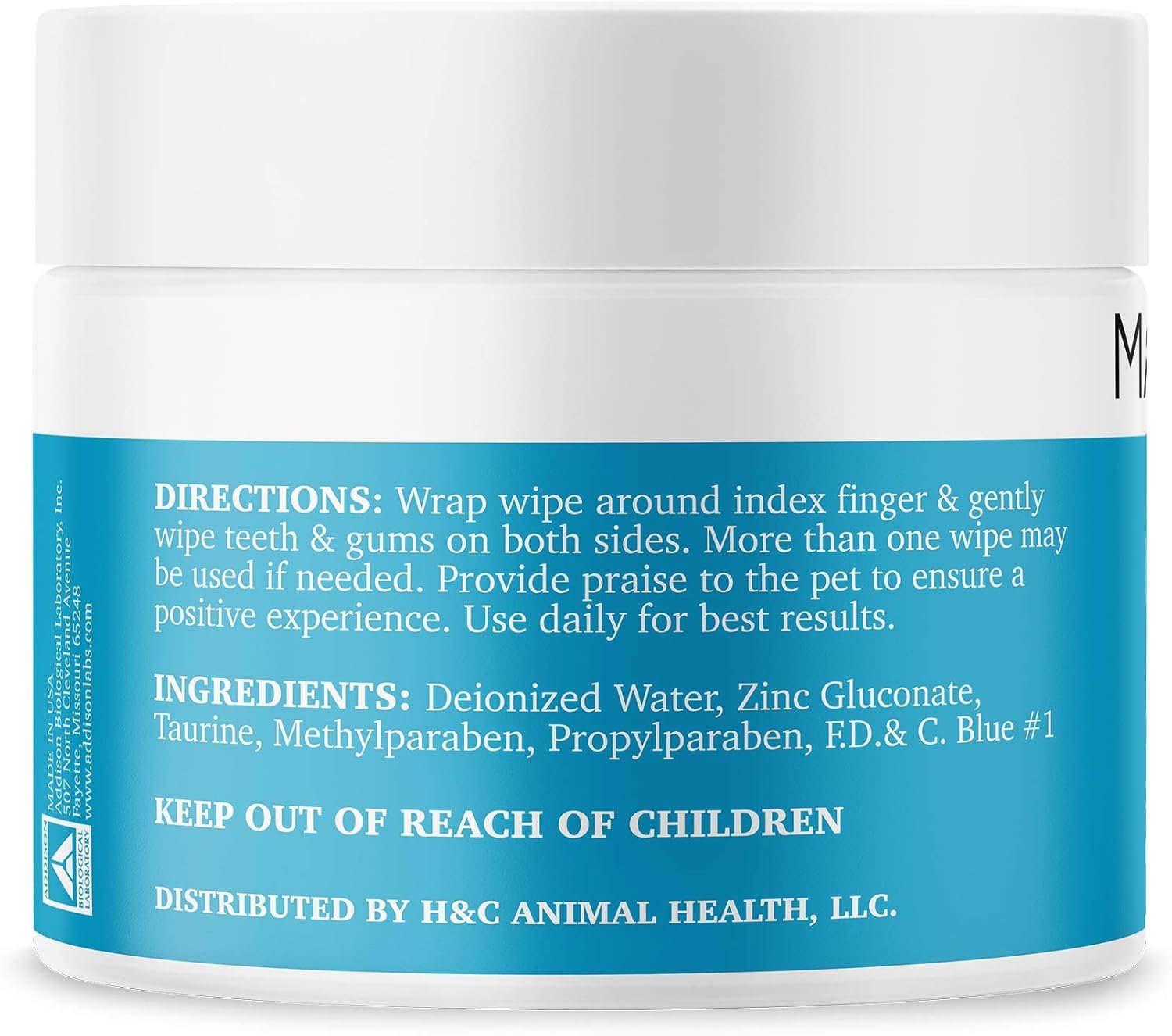 Dental Cleansing Wipes for Dogs, Cats, Horses and Companion Animals (100 Wipes), Light Blue/White - Image 7