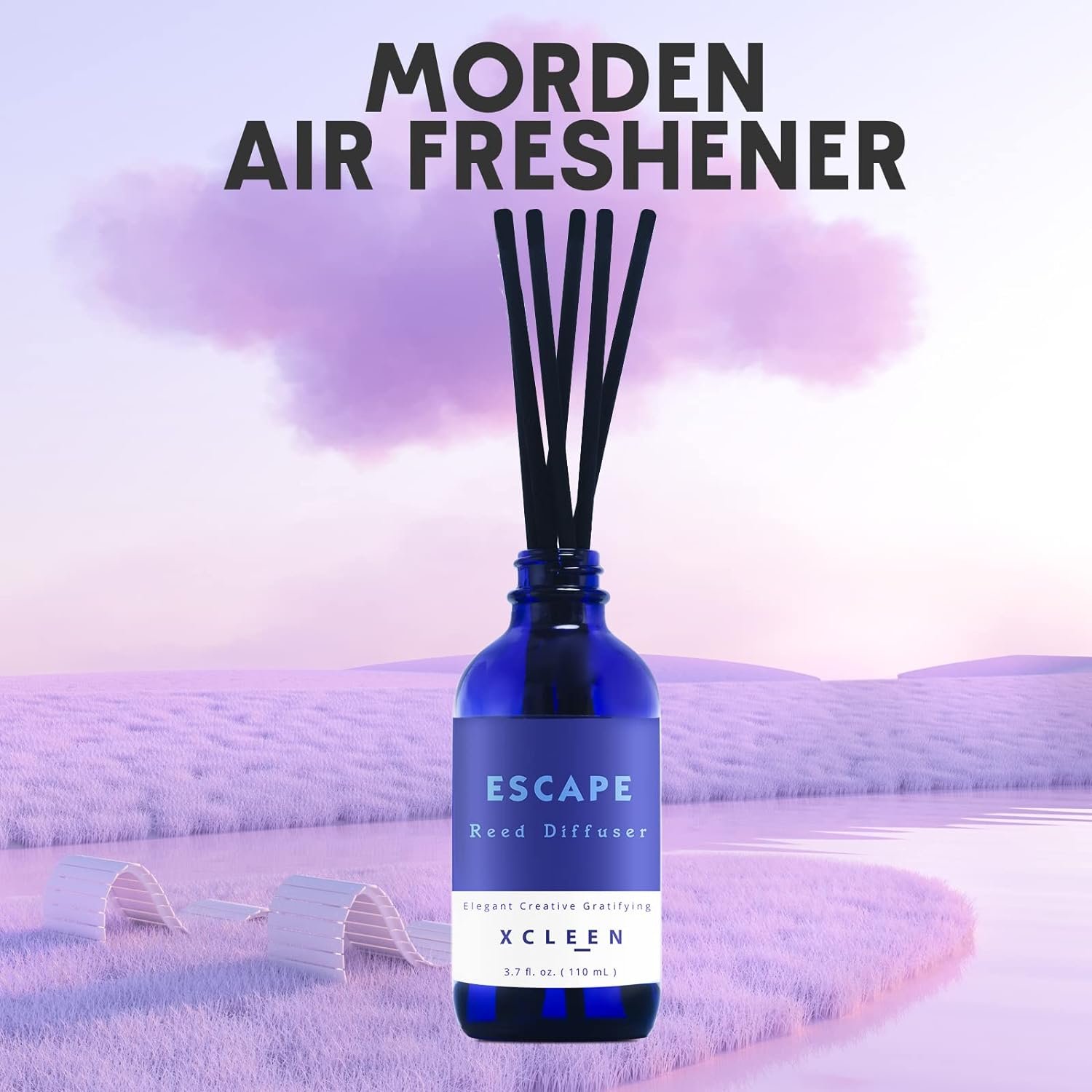 Reed Diffusers Set, 3.7 Oz Scent Diffuser, 6 Reed Diffuser Sticks, Home Fragrance Hyacinth, Peony & Citrus, Aromatherapy Oil Diffuser Reeds, More Masculine Scent, Bathroom & Office Decor 110ml - Image 4