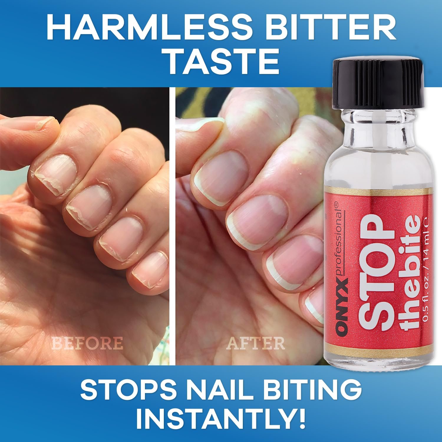 Hard As Hoof Nail Strengthening Cream with Coconut Scent & "Stop The Bite" Nail Biting & Thumb Sucking Deterrent Polish 0.5 fl oz - Image 8