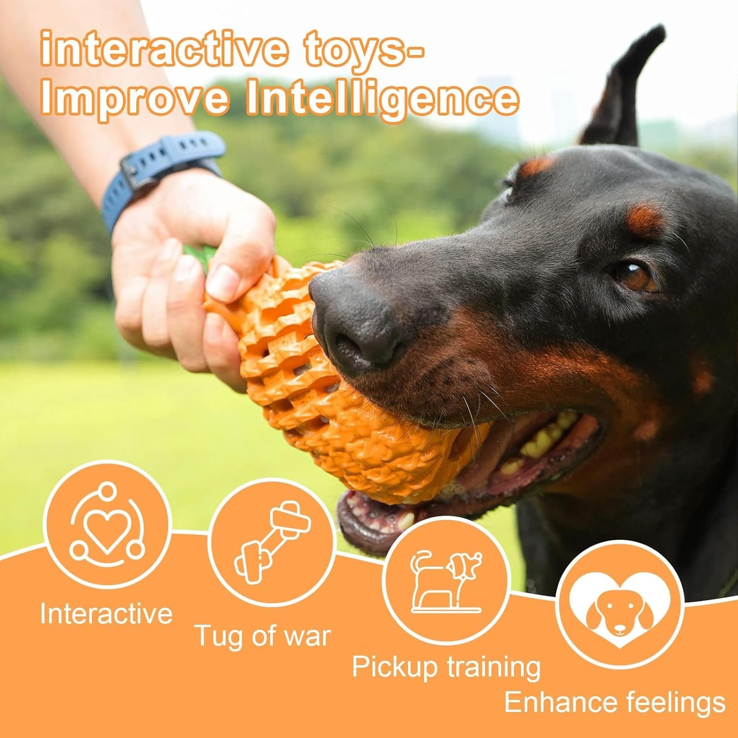 RongHousing Indestructible Dog chew Toys: Puppy Toys with Pineapple Flavored - Pineapple Dog Toys for Aggressive Chewers Medium Breed. - Image 5