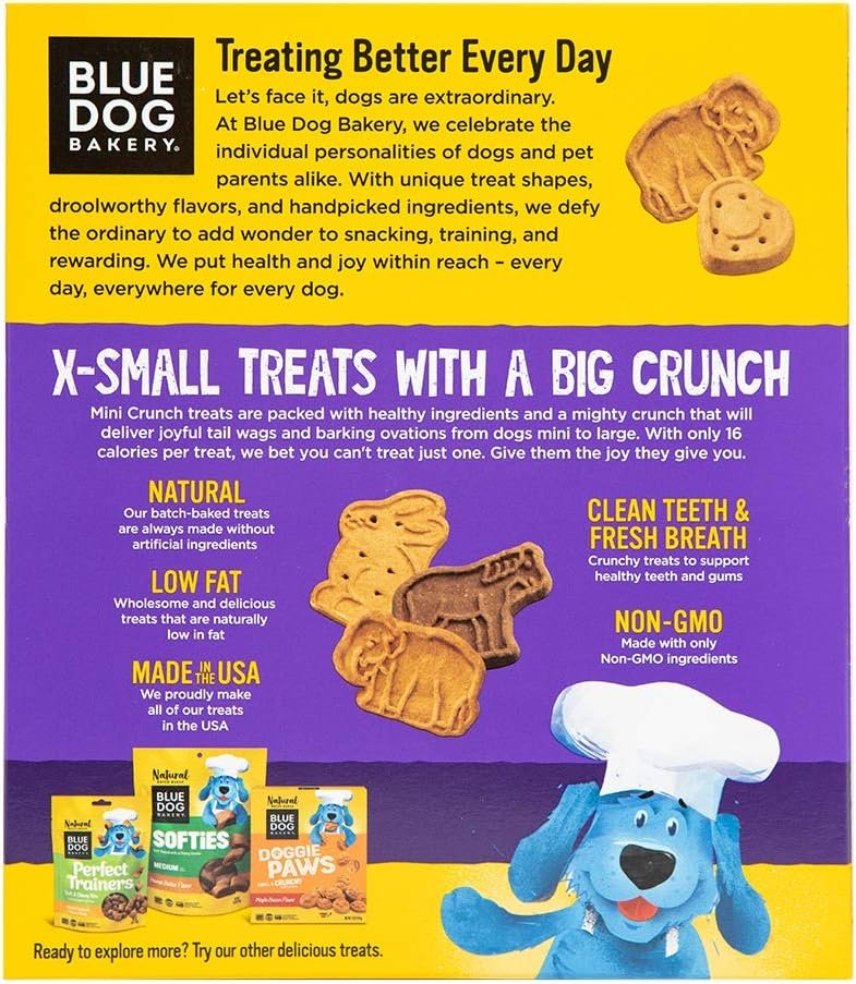 Blue Dog Bakery Natural Dog Treats, Mini Crunch, Assorted Flavors, 16.2oz, 3 Count - Image 3