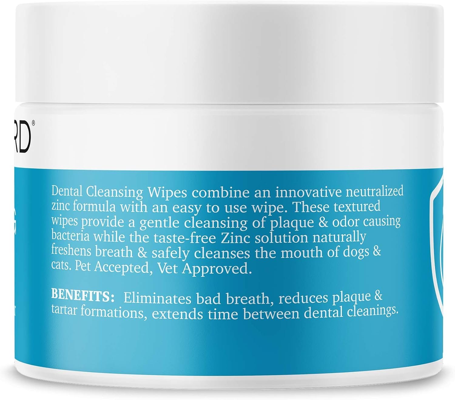 Dental Cleansing Wipes for Dogs, Cats, Horses and Companion Animals (100 Wipes), Light Blue/White - Image 3