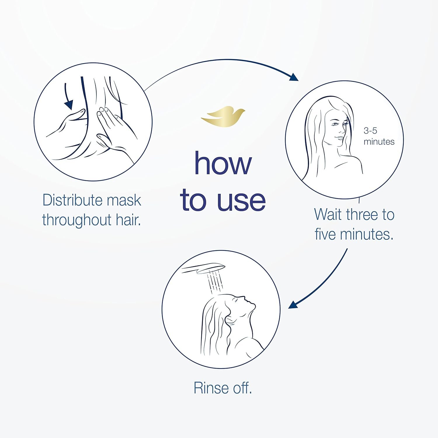 Dove Hair Mask - Strengthening Hair Mask for Damaged Hair and Hair Breakage, Minerals + White Clay, 4 oz, 4 Count - Image 7