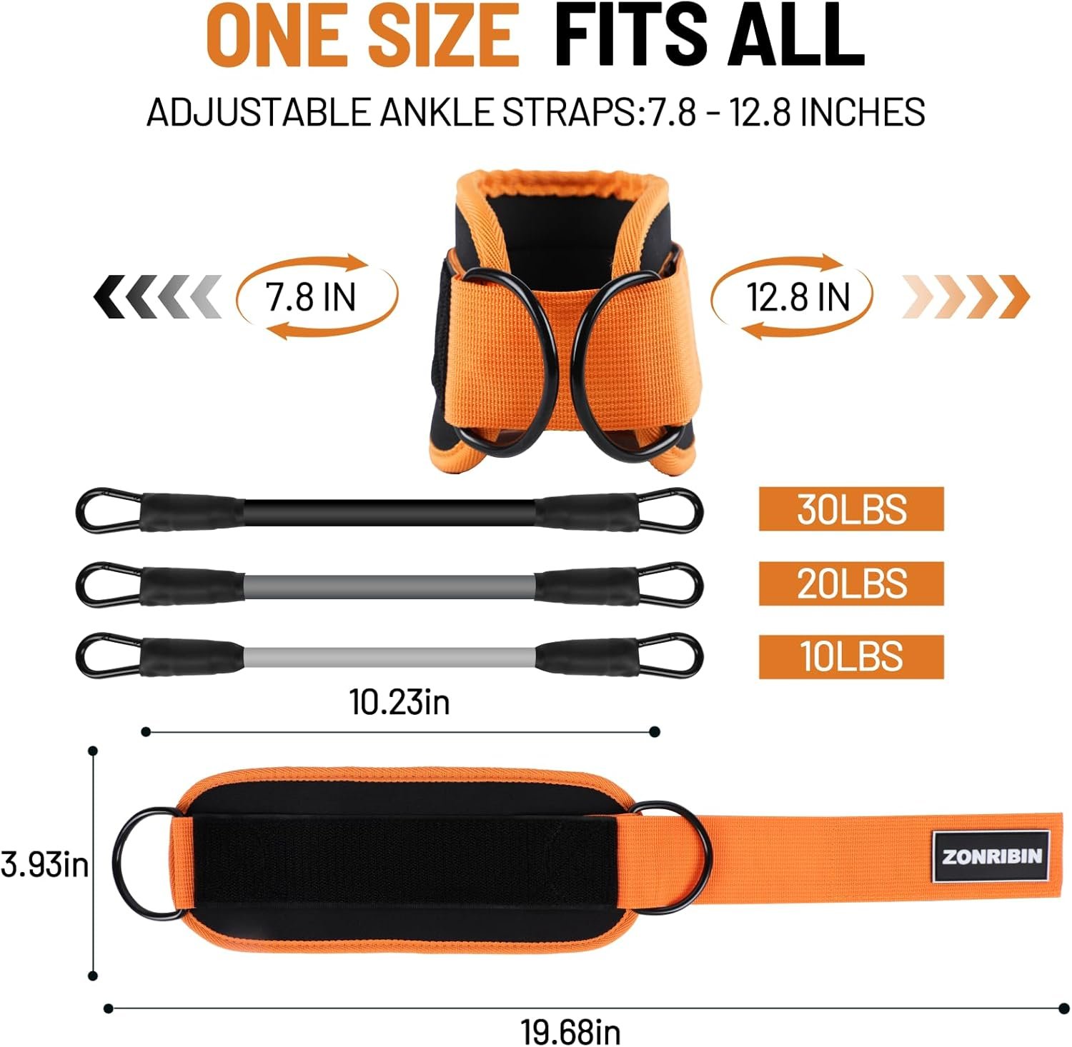 Ankle Resistance Bands,Ankle Resistance Bands with Cuffs,Ankle Strap for Cable Machines and Resistance Bands, Glute Workouts - Kickbacks, Leg Extensions, Hip Abductors - Image 3