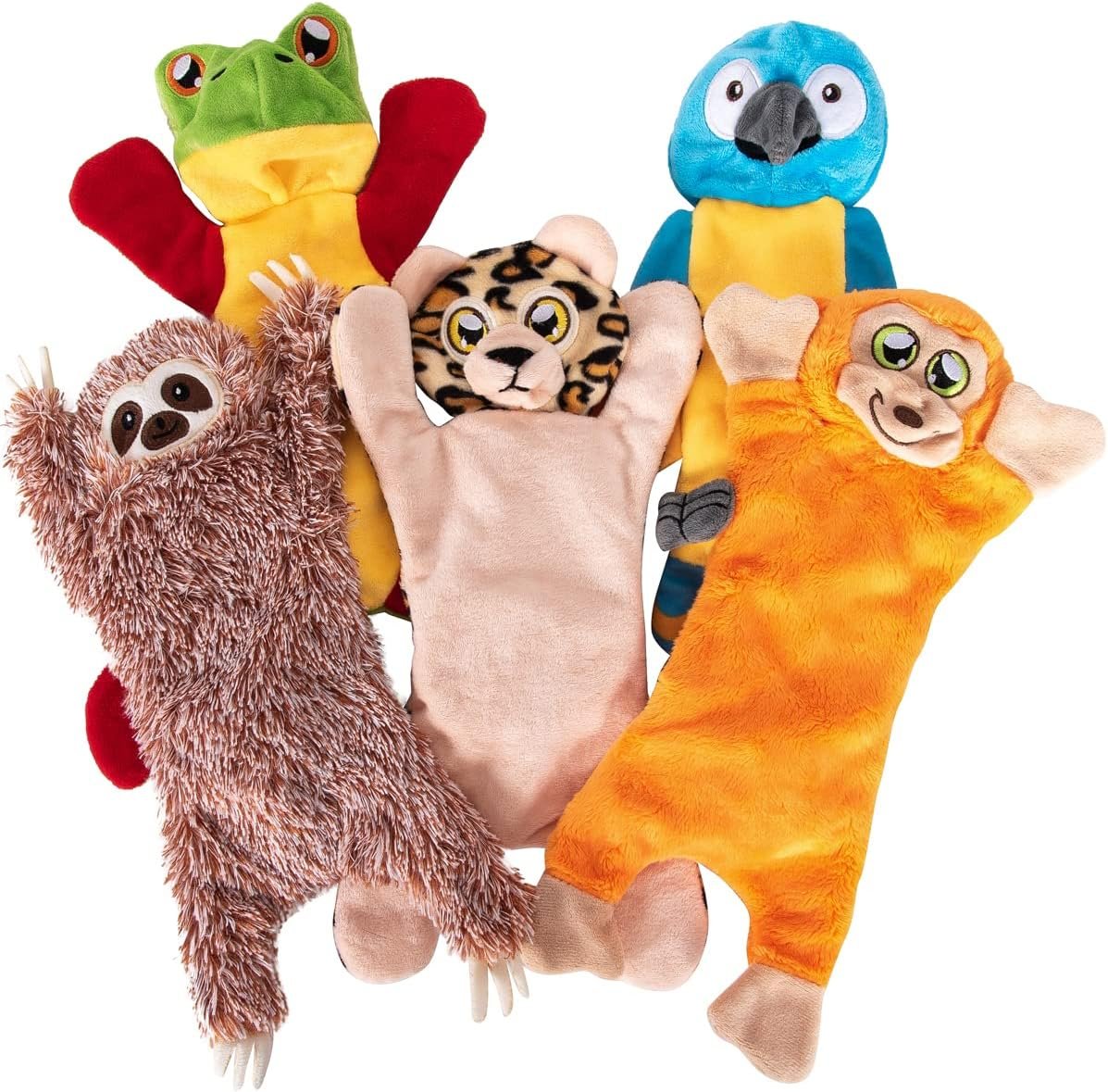 Leashboss Dog Stocking Stuffer Toys - Unstuffed Crinkle Dog Toys for Aggressive Chewers, 5 Pack, Durable and Stuffing Free Animal Chew Toys, Squeak Toys for Puppies, Small, Medium, and Large Dogs - Image 2
