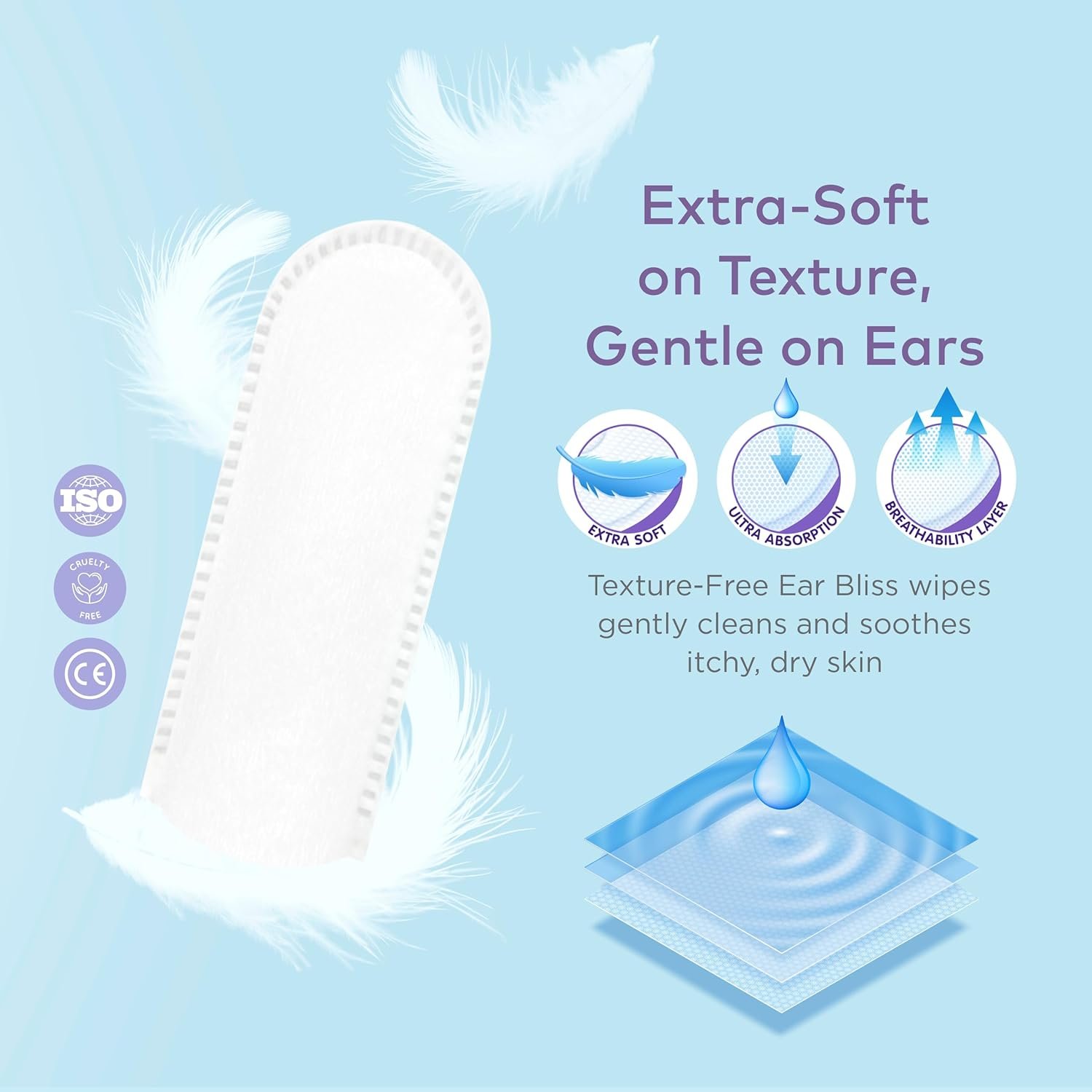 Dog Ear Cleaner Wipes - Cleanser for Dogs - Ear Itching, Dissolves Wax, Dirt & Odor with Coconut Oil & Aloe Vera (100 Finger Wipes) - Image 5