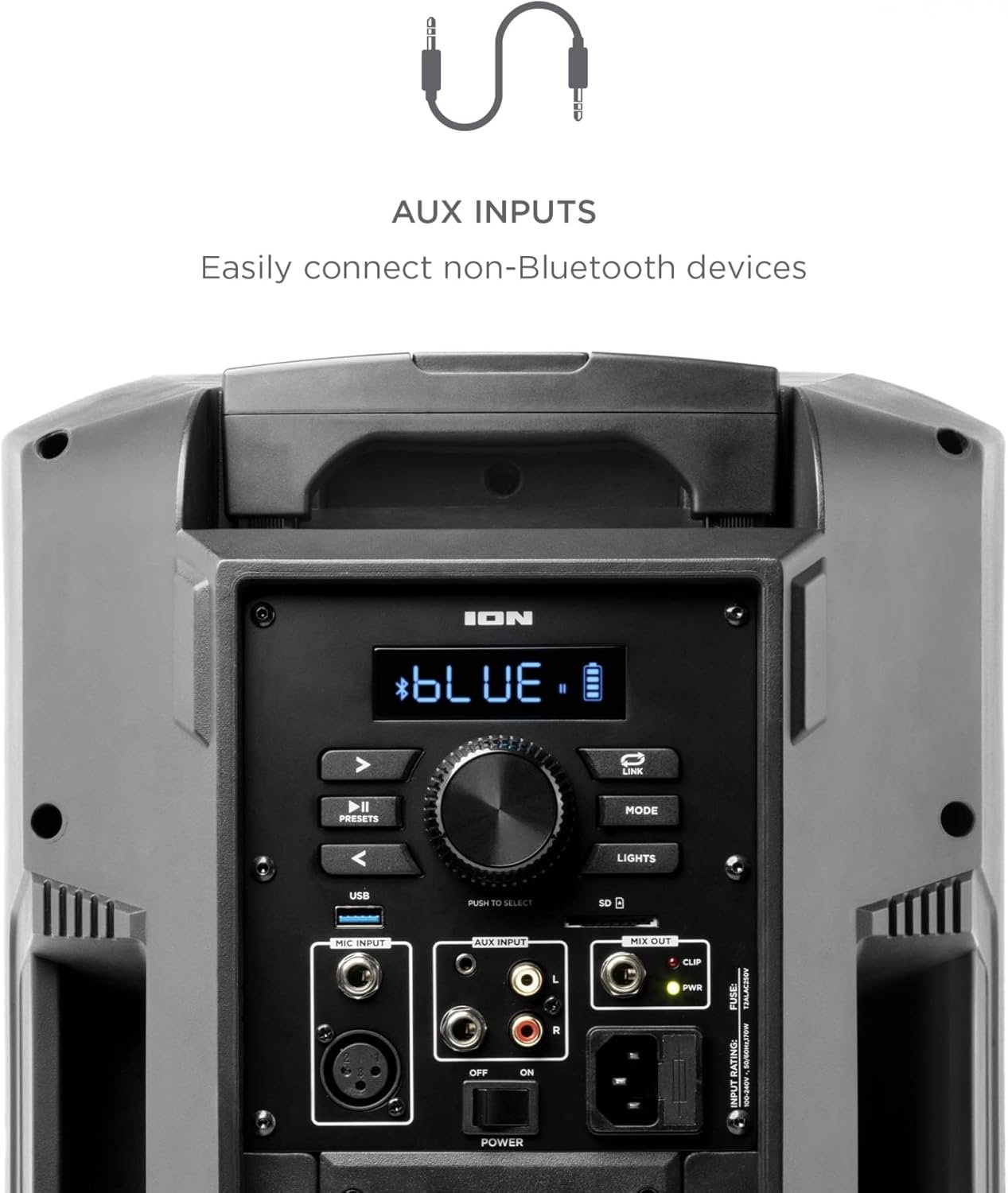 ION Audio Power Glow 300 Rechargeable Bluetooth Speaker System with LED Party Lights (Renewed) - Image 6