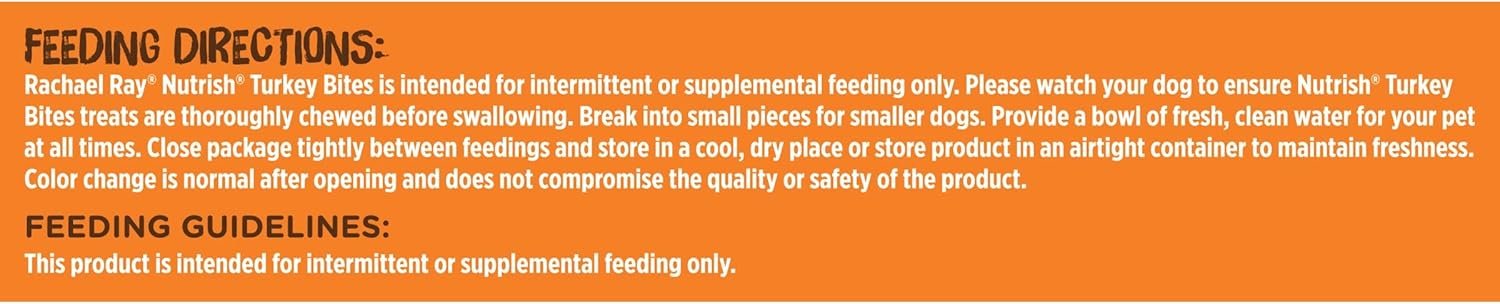 Rachael Ray Nutrish Turkey Bites Real Meat Grain Free Dog Treats, Turkey Recipe with Hickory Smoked Bacon Flavor, 5 Ounce (Pack of 5) Packaging May Vary - Image 9