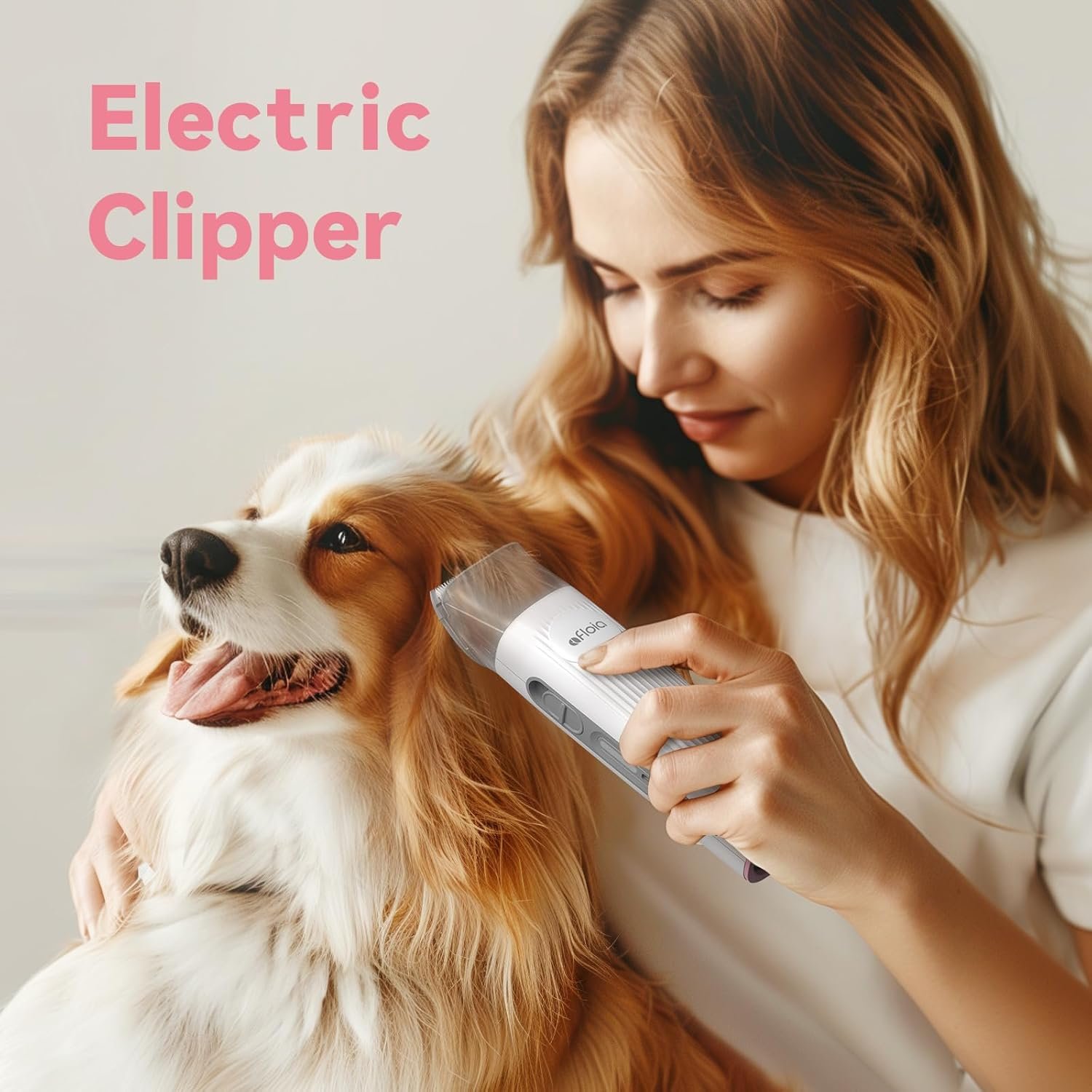 Afloia Dog Grooming Kit, Pet Grooming Vacuum & Dog Clippers & Dog Brush for Shedding with 5 Pet Grooming Tools, Low Noise Dog Hair Remover Pet Grooming Supplies for Dog Cat, Pink - Image 5