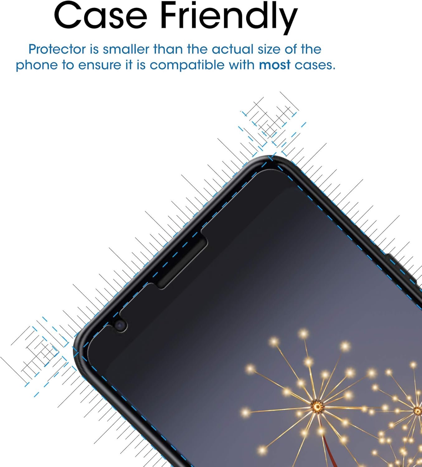 amFilm Glass Screen Protector for Google Pixel 3a (3 Pack) 0.2mm Tempered Glass (2019) - Image 5