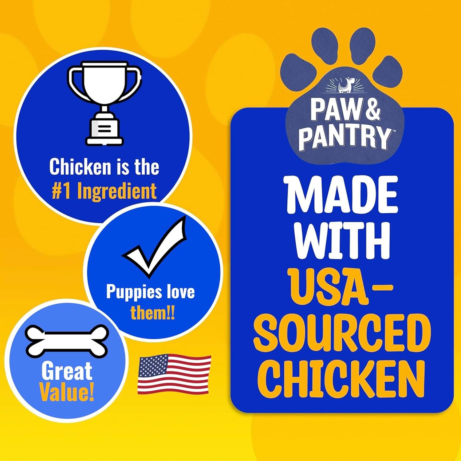 Paw & Pantry 5" Soft & Chewy USA-Chicken Twists - Pack of 50 Rawhide Free Chicken Dog Treats - Grain-Free & Highly Digestible Chewy Sticks for Dogs - Low Fat Dog Treats for Pups - Image 3