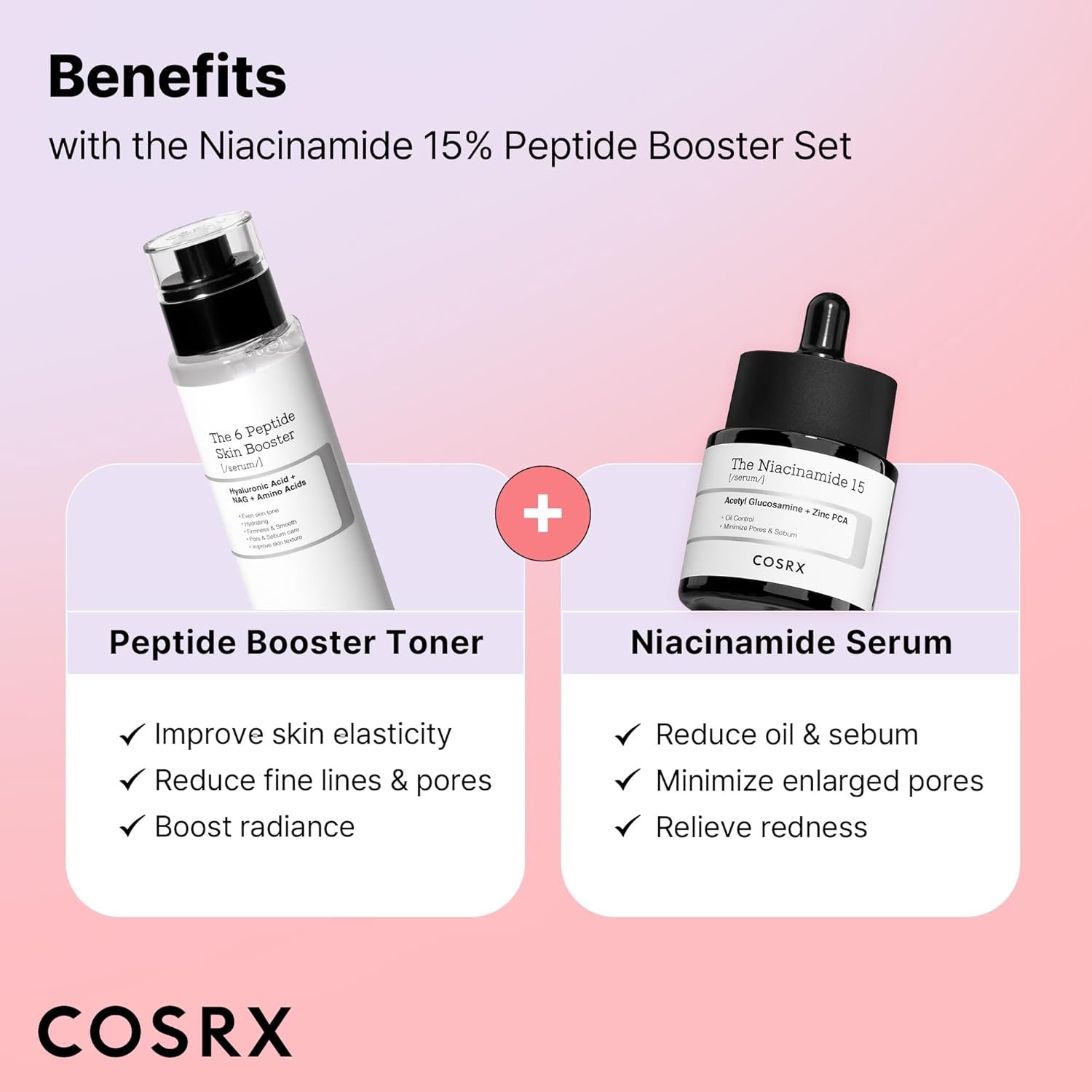 COSRX Niacinamide 15% Peptide Booster Set- Minimize Enlarged Pores and Boost Skin Renewal with 6 Peptides, Korean Skincare - Image 6