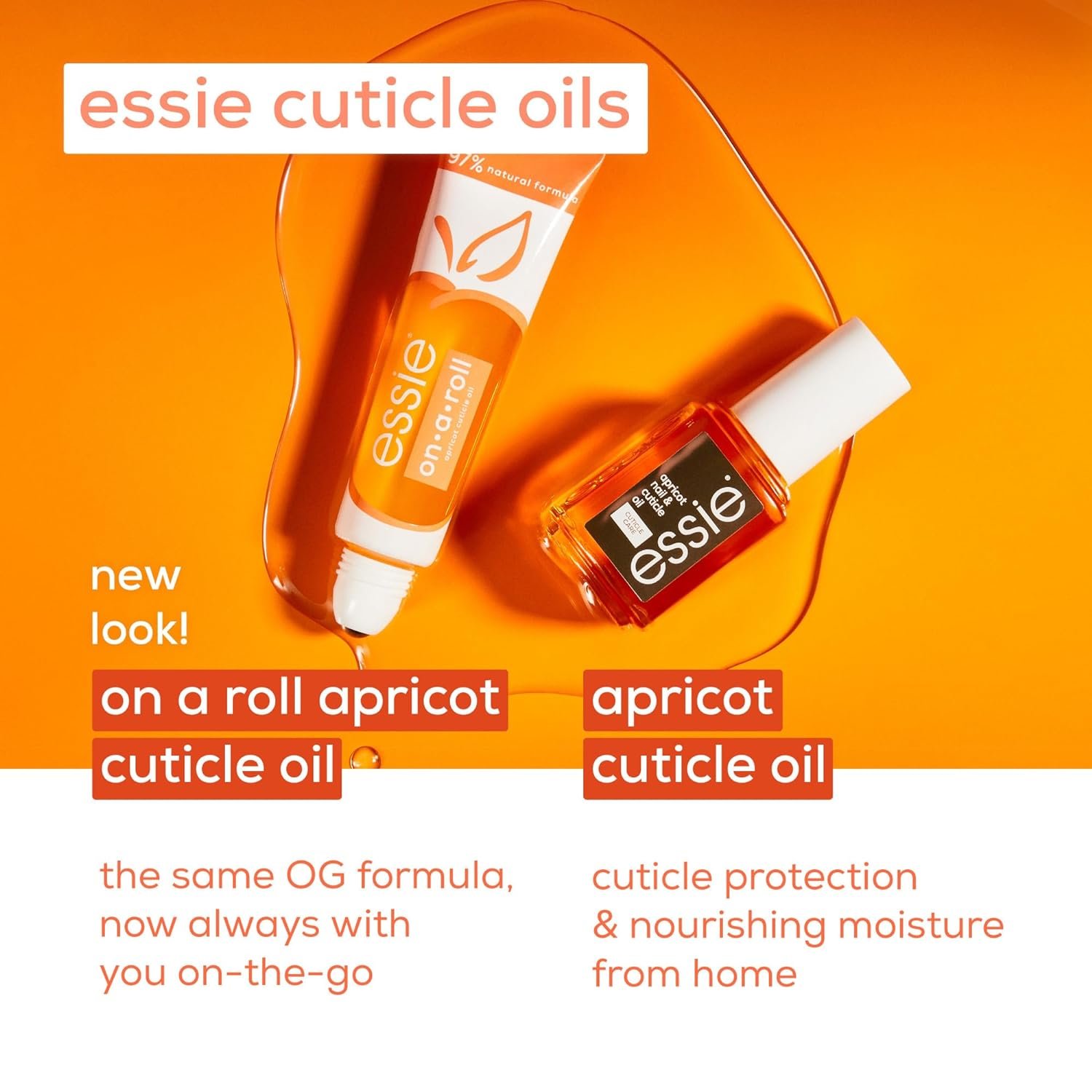 essie Nail Care, Apricot Cuticle Oil and Nail Treatment, 8-Free Vegan, On A Roll, 0.46 fl oz - Image 6