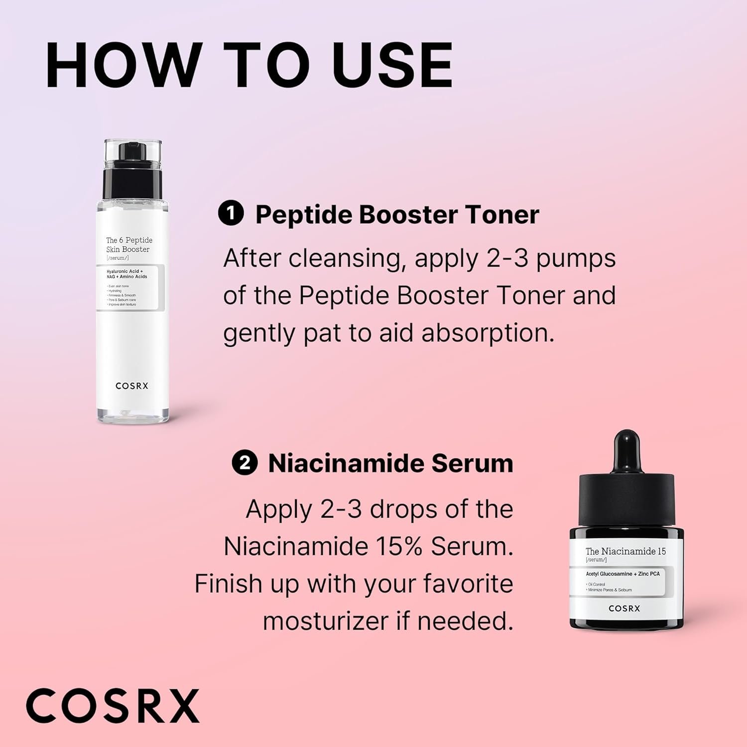 COSRX Niacinamide 15% Peptide Booster Set- Minimize Enlarged Pores and Boost Skin Renewal with 6 Peptides, Korean Skincare - Image 7