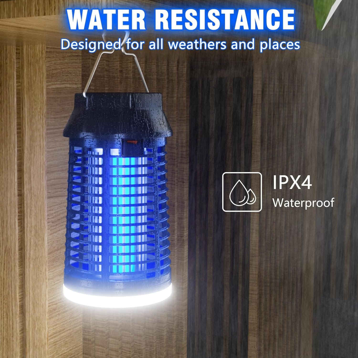 Remote Control Bug Zapper with LED Light, Waterproof Mosquito Zapper Outdoor, Electric Fly Zapper, Insect Killer & Fly Traps for Outside, Patio, Porch, Backyard, Garden - Image 5