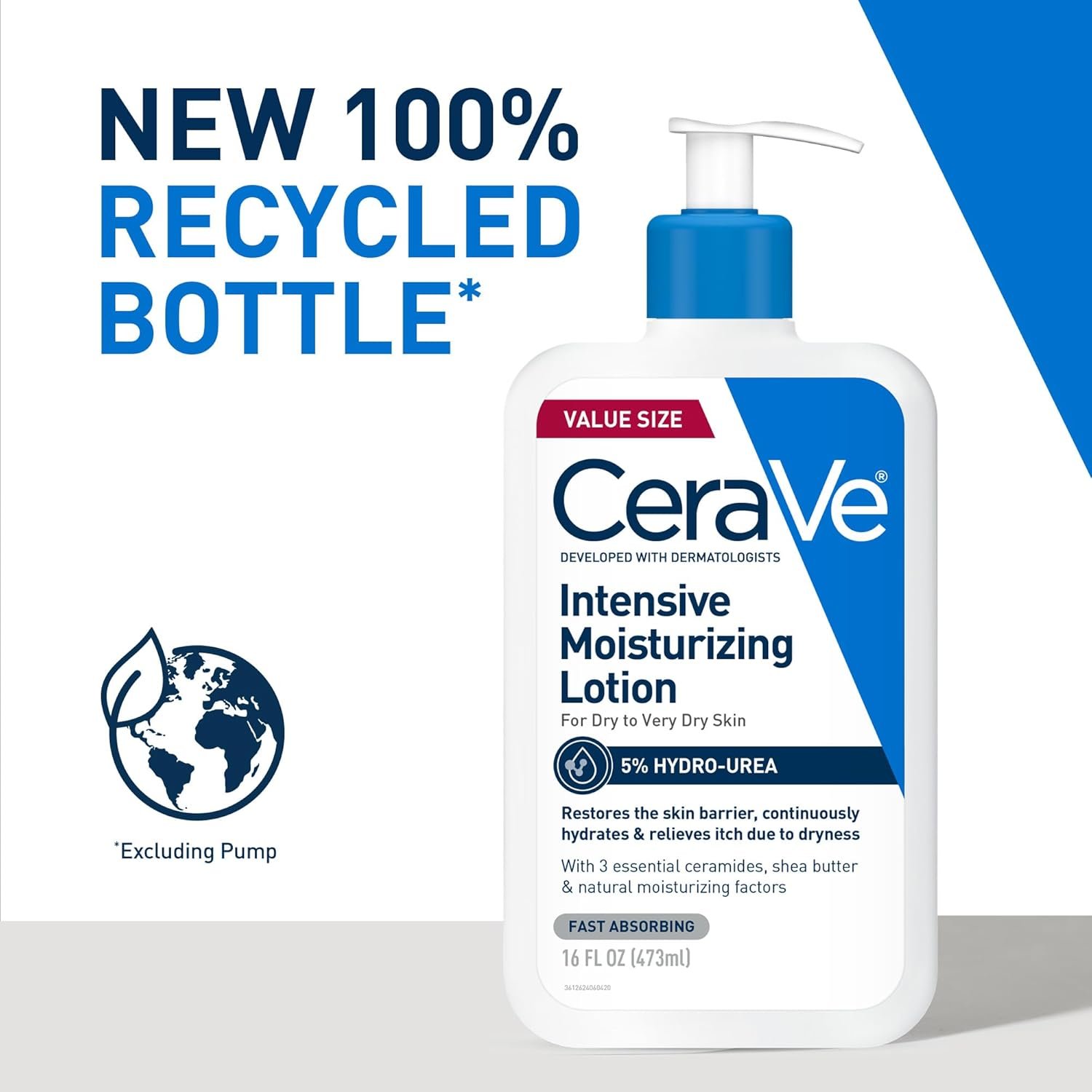 CeraVe Intensive Moisturizing Lotion | Hydro-Urea + Shea Butter | Body Lotion For Dry Skin | Relieves Signs Of Extra Dry Skin | Non Greasy Hydrating Lotion For Rough, Tight, Red & Itchy Skin | 16oz - Image 3