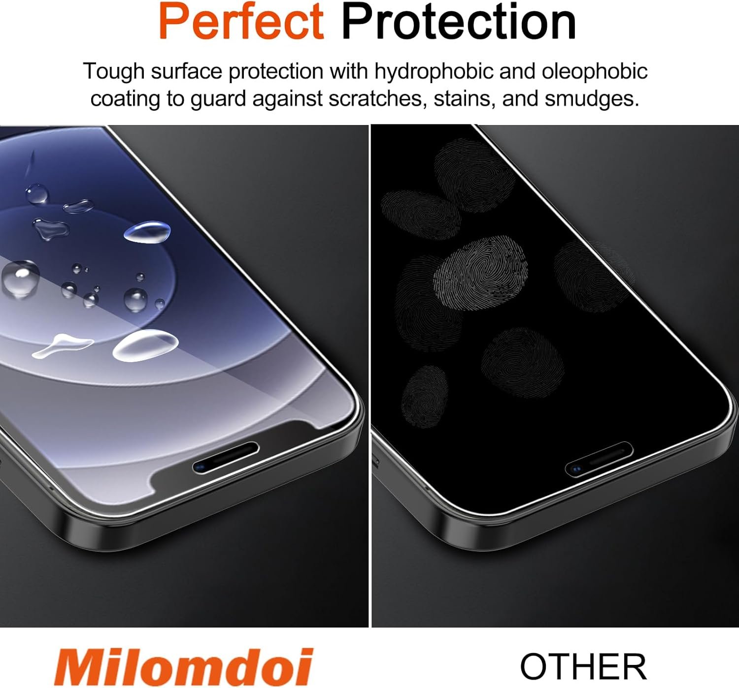 Milomdoi 3 Pack Screen Protector for Apple iPhone 12 with 3 Pack Tempered Glass Camera Lens Protector, Ultra 9H Accessories, Case Friendly, Mounting Frame, 2.5D Curved, Transparent - Image 6