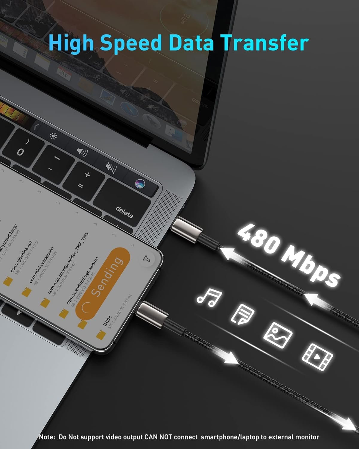 Baseus USB C Cable, 100W PD 5A QC 4.0 Fast Charging USB C to USB C Cable, Zinc Alloy Nylon Braided USB Type C Charger Cable for iPhone 16 15 Pro Plus Pro Max, MacBook, iPad Pro/Mini, Samsung S23/S22+ - Image 6