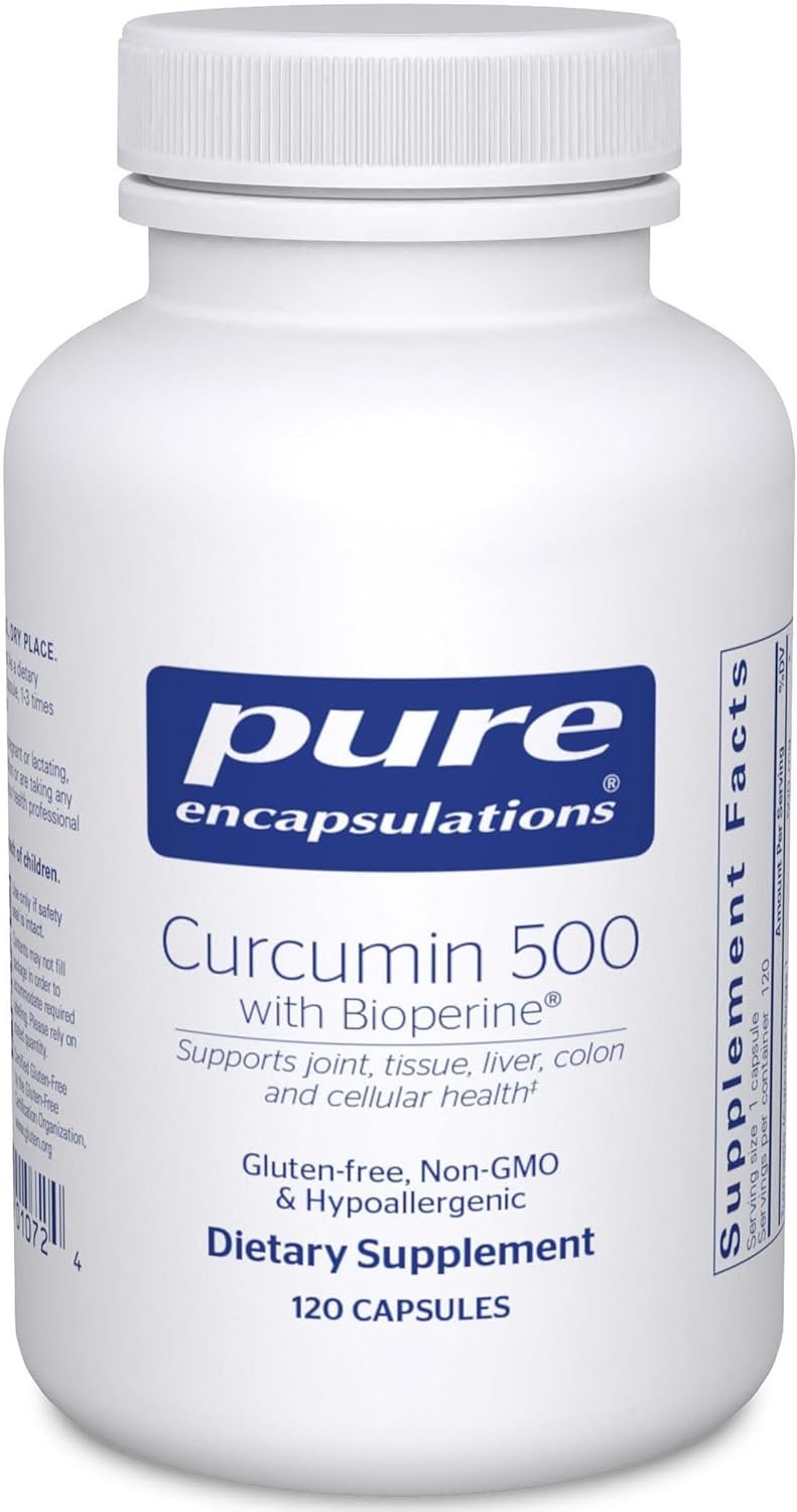 Pure Encapsulations Curcumin 500 with Bioperine - Antioxidant Supplement to Support Joints, Tissue, Liver, Colon & Cellular Health* - with Turmeric Curcumin & Bioperine - 120 Capsules - Image 2