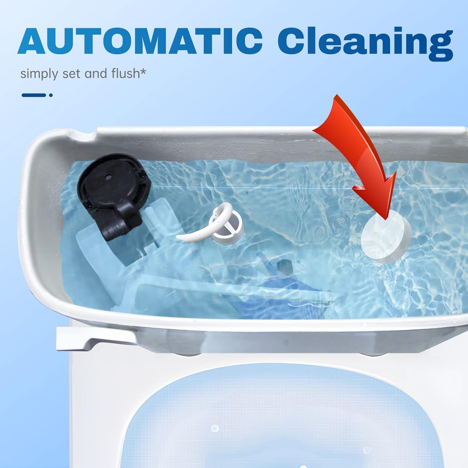 Vacplus Toilet Bowl Cleaner Tablets 12 PACK, Automatic Toilet Bowl Cleaners with Bleach for Deodorizing and Descaling, Bathroom Cleaner Against Tough Stains - Image 6