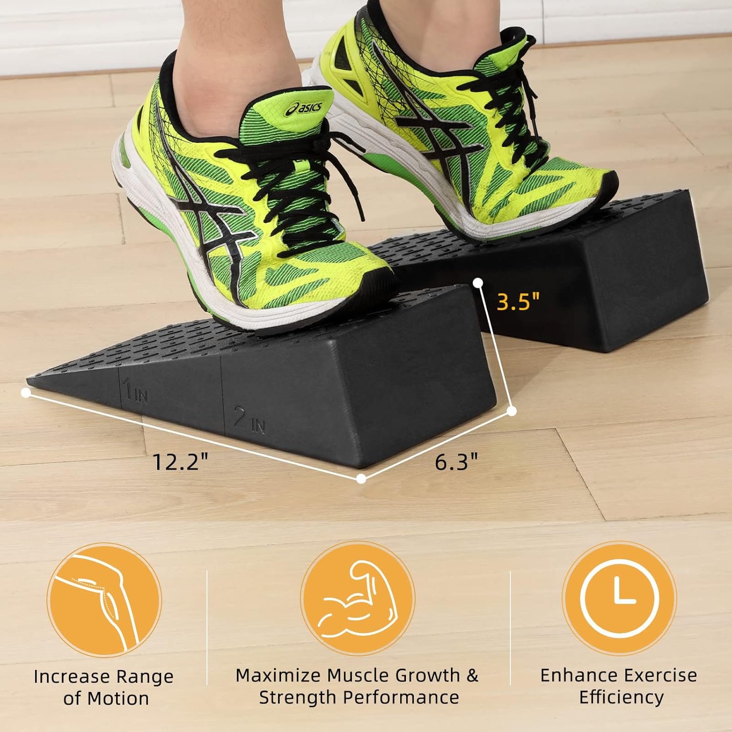 Squat Wedge – Slant Board for Squats Non-Slip Squat Wedge Blocks Improve Squat and Strength Performance Calf Stretcher for Physical Therapy Foot Stretcher - Image 5