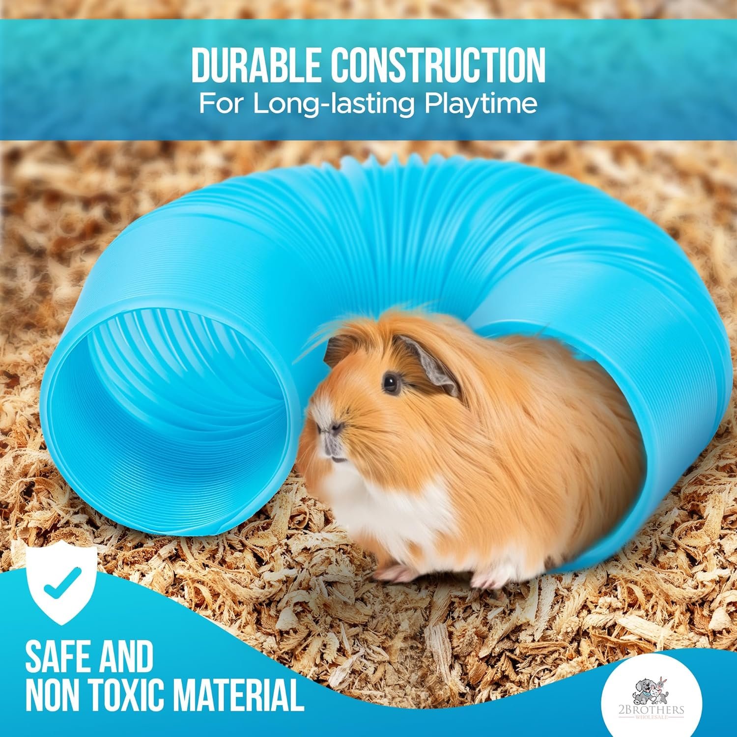 Guinea Pig Tunnels and Hamster Tubes - Fun Ferret Tunnels - Ideal Rat Cage Accessories - Collapsible Guinea Pig Toys for Boredom Relief - Grey - Image 3