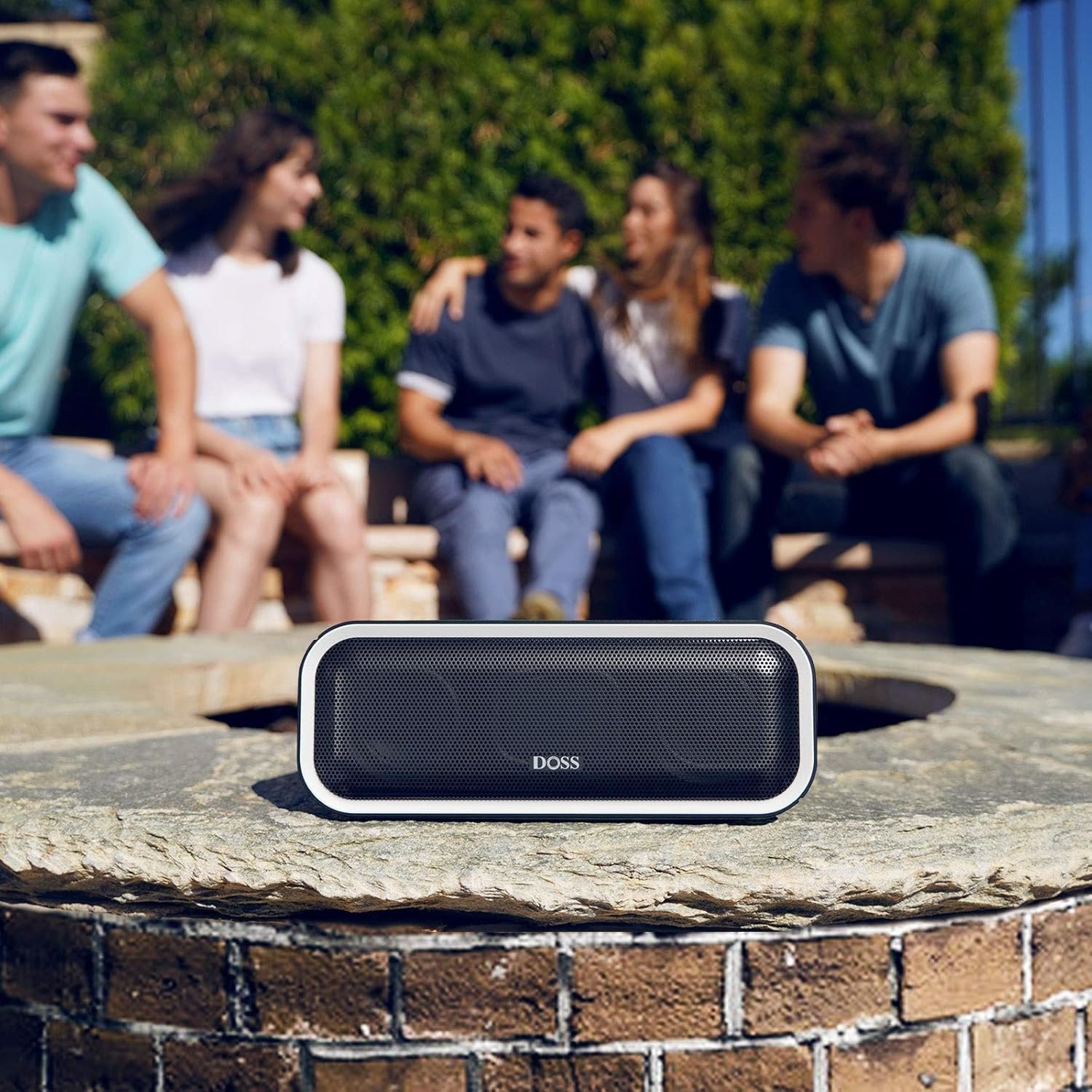 DOSS SoundBox Pro+ Bluetooth Speaker with 24W Stereo Sound, Extra Bass, IPX6 Waterproof, 15H Playtime, Wireless Stereo Pairing, Multi-Colors Light, Portable Speaker for Home, Poolside Party, Camping - Image 10