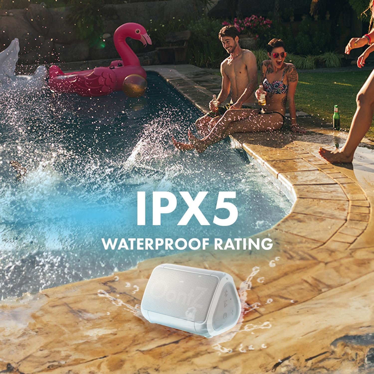 Cambridge Soundworks OontZ Angle Solo Bluetooth Portable Speaker, Compact Size, Surprisingly Loud Volume & Bass, 100 Foot Wireless Range, IPX5, Perfect Travel Speaker, Bluetooth Speakers (White) - Image 5