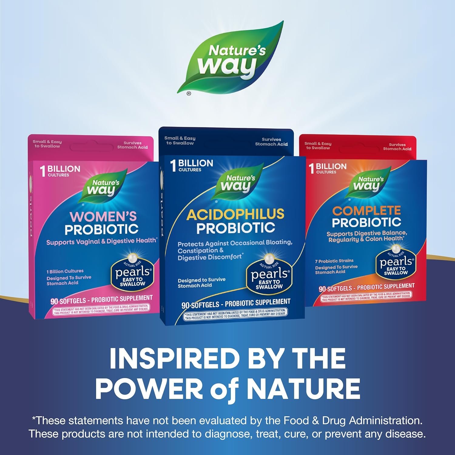Nature's Way Acidophilus Probiotic Pearls, Supports Digestive Balance*, Protects Against Occasional Constipation and Bloating*, 1 Billion Live Cultures, 90 Softgels (Packaging May Vary) - Image 8