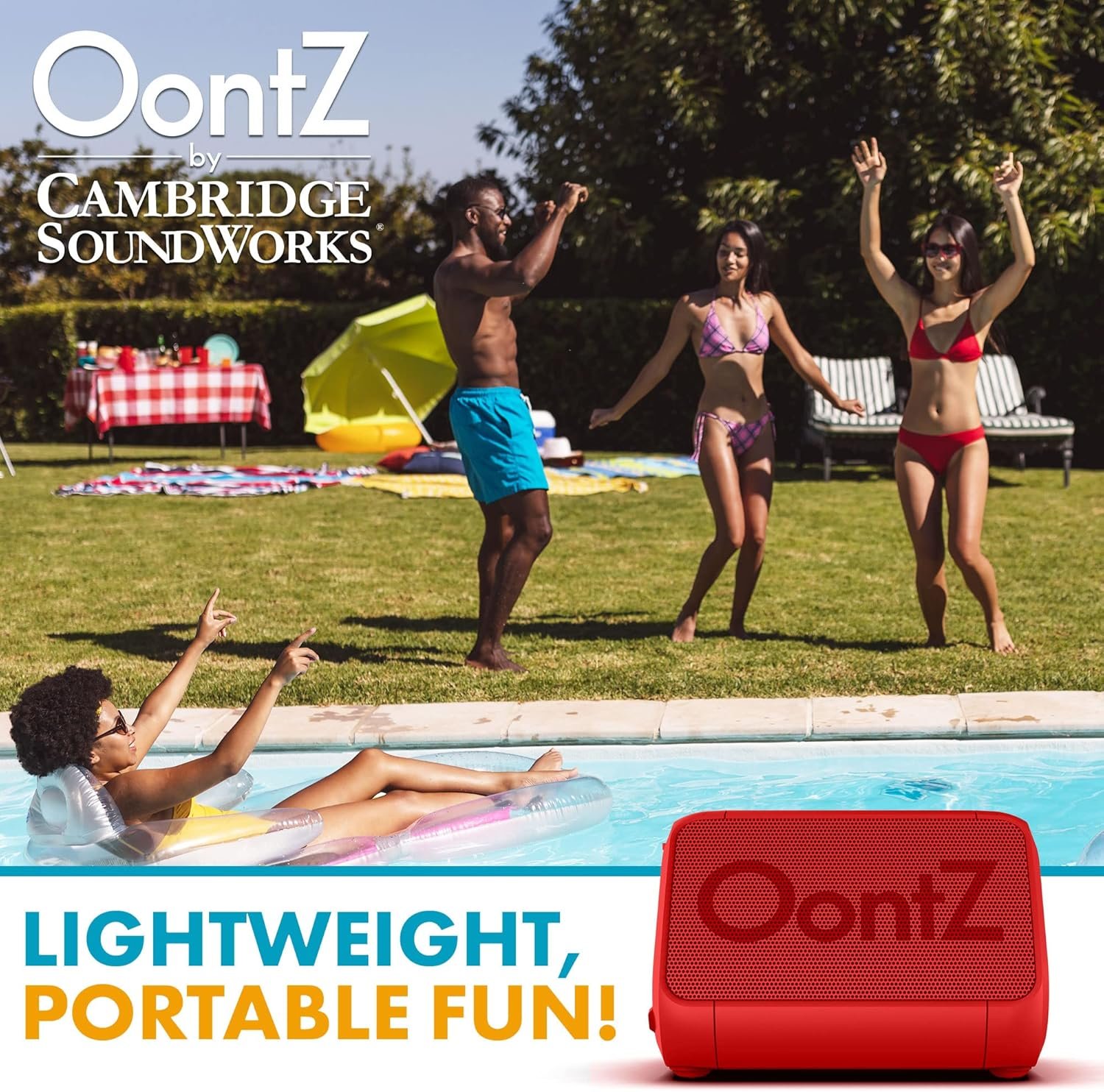 Cambridge Soundworks OontZ Angle Solo Bluetooth Portable Speaker, Compact Size, Surprisingly Loud Volume & Bass, 100 Foot Wireless Range, IPX5, Perfect Travel Speaker, Bluetooth Speakers (Red) - Image 9